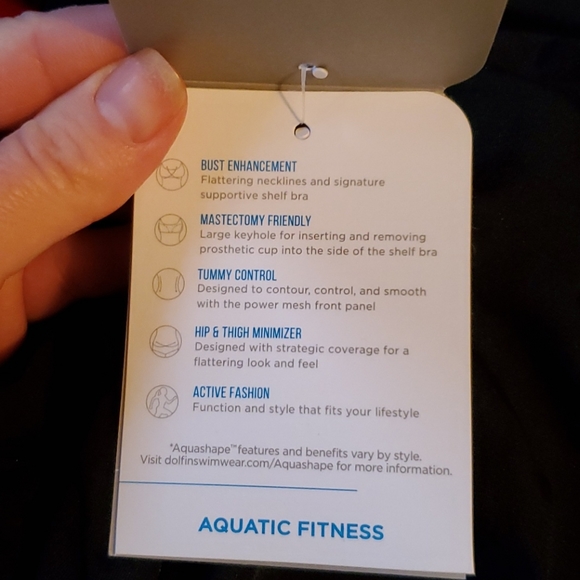 Nwt high waisted black swim bottoms - Picture 6 of 9